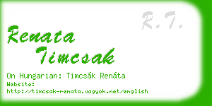 renata timcsak business card
