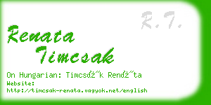 renata timcsak business card